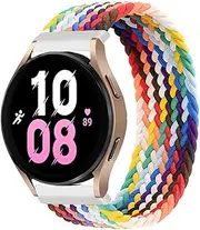 20mm Watch Band for Samsung galaxy watch 4 band/galaxy watch 5 5 Pro band/galaxy watch 6 band/4 classic/6 classic/Active,22mm Elastic Braided Nylon Solo Loop Strap for Galaxy Watch 46mm/Gear S3/3 45mm