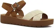 [Soda] “Chester-2” ~ Little Kids/Children/Girls Open Toe Crisscross Band Flat Sandal