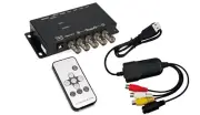 4-CH Video Switch Multi-Viewer With USB DVR Video Adapter For PC Mac Plug-N-Play