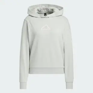 【adidas 愛迪達】上衣 女款 長袖上衣 帽T 運動 亞規 CITY ESC HOODY 藍 IP7077