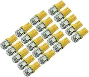 20pcs T10 W5w 5050 5-smd Led Car Light Bulbs High-power 60lm 360° Beam Angle Easy Install for 12v Vehicles