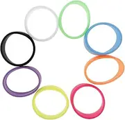 KOMBIUDA 8 Pcs Silicone Racket Grip Cover Durable Overgrips for Tennis Badminton Easy to Install Fit Multiuse Sports Accessory Slip and Sweat Absorbent