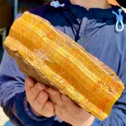 6.06LB Large Golden Tiger'S Eye Rock Quartz Crystal Mineral Specimen Metaphysics