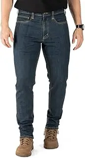 [5.11] Tactical Mens Defender-Flex Slim Fit Jeans, Bar Tack Construction, Utility Pockets, Style 74465