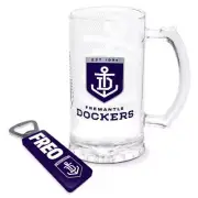 Fremantle Dockers AFL Stein and Bottle Opener Pack Mother's Day Sale