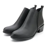 在飛比找PChome24h購物優惠-【101玩Shoes】MIT質感顯瘦粗跟裸靴-黑色38號