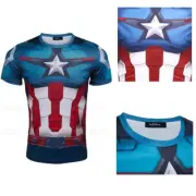 SALE Avengers Age of Ultron Captain Amercia T-shirt Cosplay Costume Tee