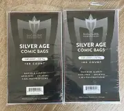 200 Max Pro RESEALABLE Silver Age Comic Book Poly Bags 2/100 count bags