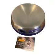 Ruffin' It 19010 Whisker Comfort Feeding Cat Bowl, Stainless Steel