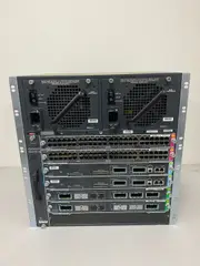 Cisco WS-C4507R+E Chassis 2x WS-X45-Sup6-E 4x WS-X4648-RJ45-E 2x WS-X4606-X2-E