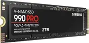 [Samsung] 990 PRO SSD NVMe M.2 PCIe Gen4, M.2 2280 Internal Solid State Hard Drive, Seq. Read Speeds Up to 7,450 MB/s for High End Computing, Gaming, and Heavy Duty Workstations, MZ-V9P2T0B/AM