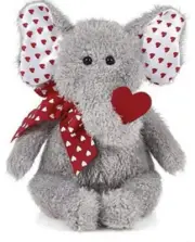 Bearington Baby Hugh Loves You Plush Stuffed Animal Elephant Heart 13” Brand New