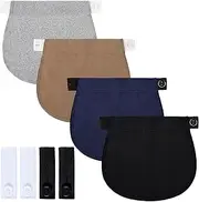 [Syhood] 8 Pieces Adjustable Maternity Pants Extender Elastic Waistband Extender Adjustable Pant Button Extenders for Pregnancy Women Men Jeans Favors