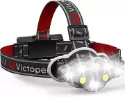 Rechargeable LED Headlamp, 18000 Lumen, 8 Modes, Waterproof, USB, Outdoor Use