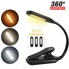 9LED Reading Light USB Rechargeable Stand Light Clip On Bed Book Reading Lamp AU