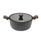 Classica Black 28cm/6.2L Elegance Aluminium Casserole Induction Dish/Pan w/ Lid