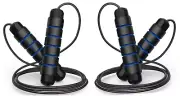 Jump Rope, Tangle-Free Rapid Speed Jumping Rope Cable with Ball Bearings 2pcs