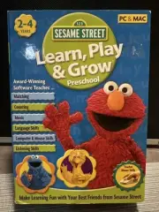 1-2-3 Sesame Street Learn, Play & Grow Preschool Ages 2-4 CD-ROM Vintage 2007
