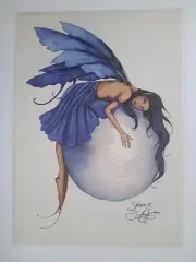AMY BROWN NEW & MINT FAIRY POSTCARD /MINI ART PRINT Sphere 2 Faerie