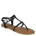 Bamboo Women's Black Vegan Thong Slingback Sandal SIZE 7