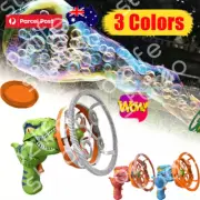 Dinosaur Bubble Gun Automatic Bubble Blower Machine Kids Outdoor Toy XMAS GIFT