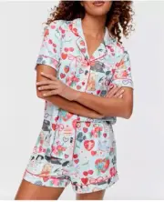 NEW Peter Alexander Kitsch Cats Dogs Phones Pony Plush PJ Set RRP$129 + PJ Bag L