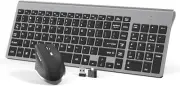 Wireless Keyboard and Mouse Combo Slim Wireless Keyboard with Numpad and Ergonom