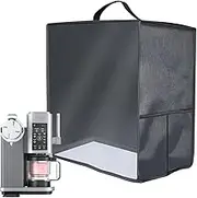 Ice Cream Machine Cover, Kitchen Appliance Dust Shield, 15.75x10.24x17.72 Inches, Transparent Window Panel, Handy Storage Pocket, Waterproof Heat-Resistant Protector for Dessert