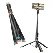 59" Auto-Open Phone Tripod & Selfie Stick, Extendable Cell Phone Tripod Stand