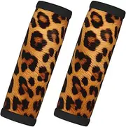[Generic] Leopard Print Luggage Handle Wraps Grips 2 Pack For Suitcase Travel Luggage Tags/Identifiers/Marker Travel Accessories For Airplane