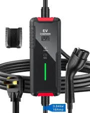 Level 1/2 EV Electric EV Charger 16Amp 25FT Cable NEMA 6-20 Plug NEMA 5-15