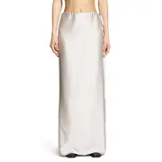 [ANN DEMEULEMEESTER] Eveline Long Bias Skirt in Cady Satin White
