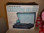 Crosley CR6019D-BR Brown Executive Deluxe Portable USB Turntable Bluetooth NIB