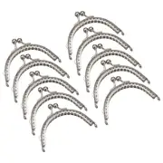 10pcs Metal Purse Frames 3.35" Kiss Lock Clasp Frame Arch Embossed Clutch Frame