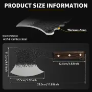 Meat Bone Cleaver Knife Hand Forged Meat Cleaver Bone Chopper Full Tang TonbM