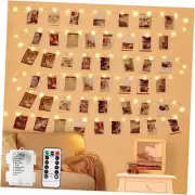 Photo Clip String Lights with Remote, 33FT 100 LED Battery Operated String