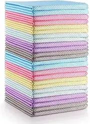 Easy Clean Fish Scale Nanoscale Dish Cloths,Streak Free Miracle Microfiber Cleaning Cloths for Kitchen,Counter,Washing Dish,Window,Mirror,Glass Lint Free Polishing Rag,All-Purpose,Reusable,Pack of 24