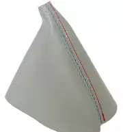 Real Leather Light Gray w/M Style Stitch Automatic Shift Boot Fits 99-06 BMW E46