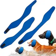 JINGHANGER Pack of 3 Dog Swimming Caps: 3 Sizes (Small, Medium, Large) - Blue, Waterproof, Ear Protection - Dog Swim Cap for Small, Medium and Large Dogs