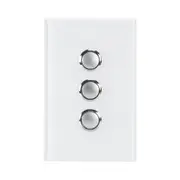 CLIPSAL SATURN 4063PBL-PW - 3 Gang Pushbutton LED Switch - Pure White
