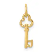14K Yellow Gold Key Letter J Initial Charm