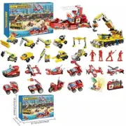 Advent Calendar -Fire Truck- Play Vehicles Building Blocks Toys