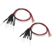 1206 Pre-Wired Micro LED, 24 Pcs 3-6V Emitting Diodes, Pink