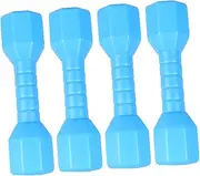 LRXIYODE 4Pcs Blue Plastic Dumbbells for Octagonal Exercise Equipment for Outdoor Fitness Dance and Gymnastics Safe and Performance