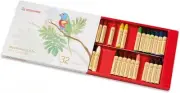 Wax Crayons Sticks in Cardboard Gift Display Box, Assorted Colors (Pack of 32)
