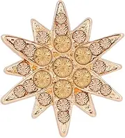 AIMALL Men's & Women's Full Diamond Six-Pointed Star Brooch - Collar Pin, Flower Corsage, Distinctive Suit Badge
