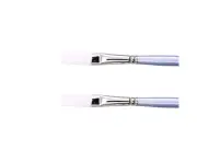 2x Jasart Long Flat Sz 1/2 Acrylic/Watercolour Paint Brush Synthetic WHT Taklon