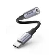 UGREEN UG-80154 USB-C to 3.5mm Cable - 10cm - Space Grey Male to Female - Aluminum Shell - Braided [UG-80154]
