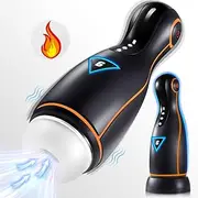 Automatic Male Masturbator, Healexcer LED Touchscreen Panel Male Masturbator Cup 3D Realistic Textured Heating Pocket Pussy Strokers with 4 Vacuum Suction & 6 Vibration, Male Sex Toys for Men