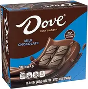 Dove Milk Chocolate Singles Size Candy Bar 1.44-Ounce Bar 18-Count Box